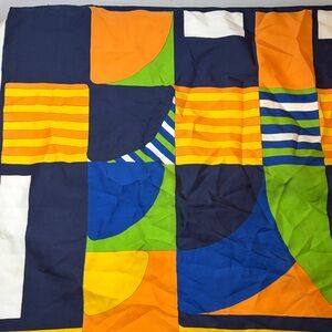 Colorful Geometric silk scarf